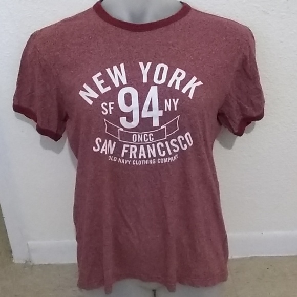 Old Navy Maroon Graphic Tee size L - Picture 1 of 8